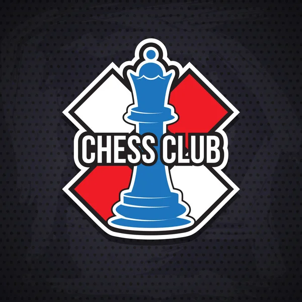 Modelo de logotipo do clube de xadrez — Vetor de Stock