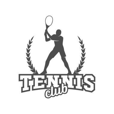 Tenis rozet logo şablonu
