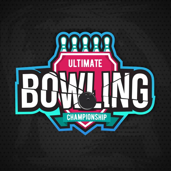 Bowling logo design — Stock Vector