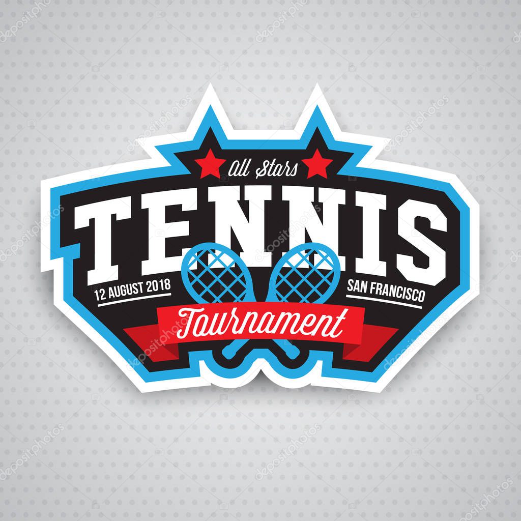 Tennis badge logo