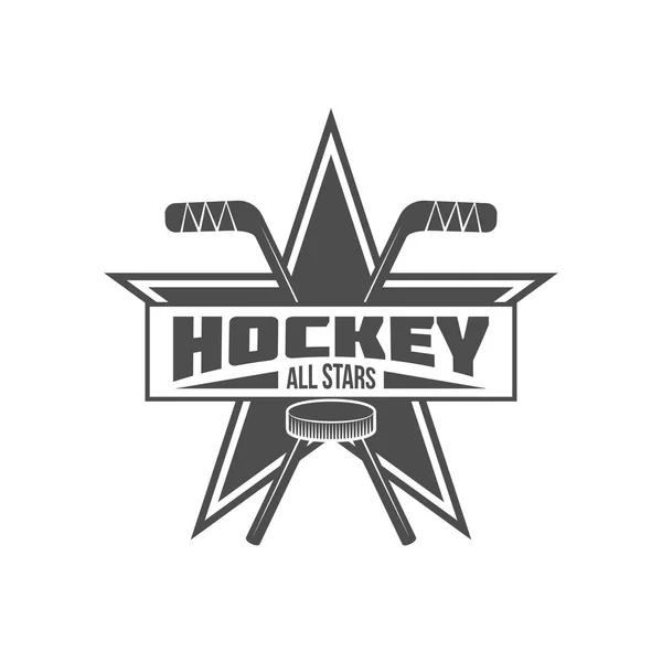 Хокей логотип бейдж — стоковий вектор