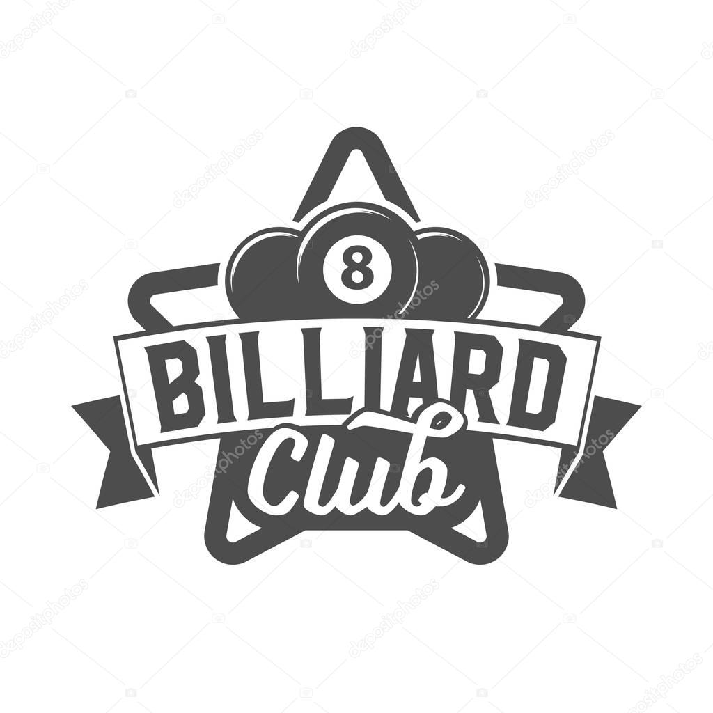Photos: billiard logo | Vintage billiard logo — Stock Vector