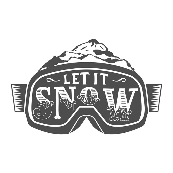 Citazioni di motivazione sugli occhiali da snowboard — Vettoriale Stock