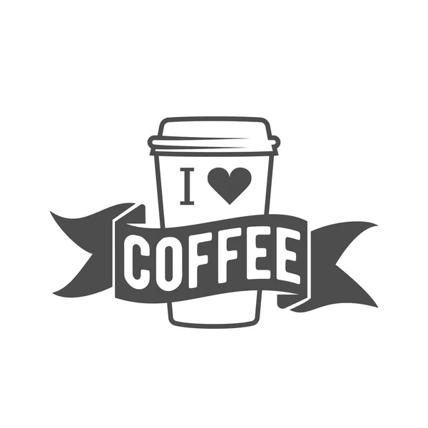 Vintage kahve rozet logo — Stok Vektör