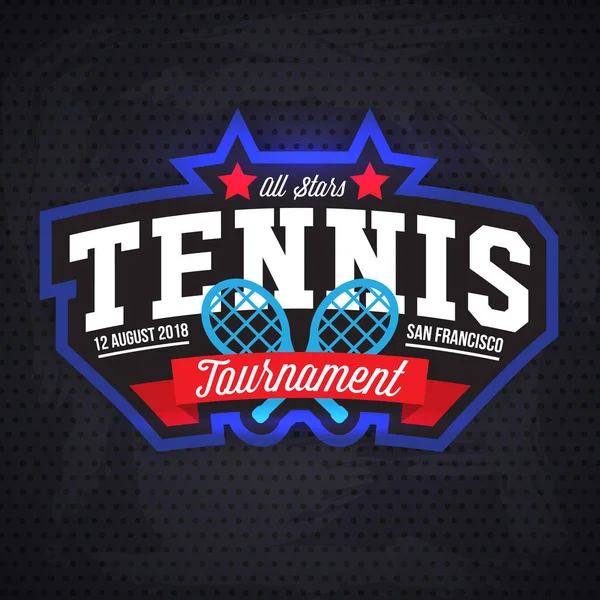 Tenis Turnuvası logo şablonu — Stok Vektör