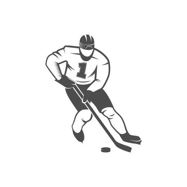 Buz hokeyi oyuncusu — Stok Vektör