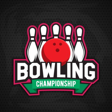 Bowling logosu tasarım şablonu