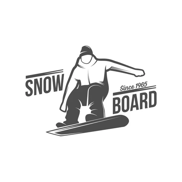 Snowboard logo ve etiket şablon — Stok Vektör