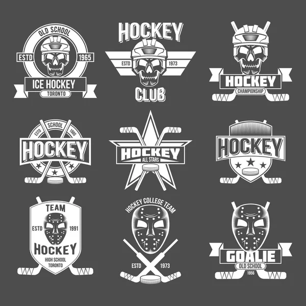 Logo of all national hockey league teams. NHL team icons. Set all the new  hockey teams logos. Vector eps illustration. Stock Vector