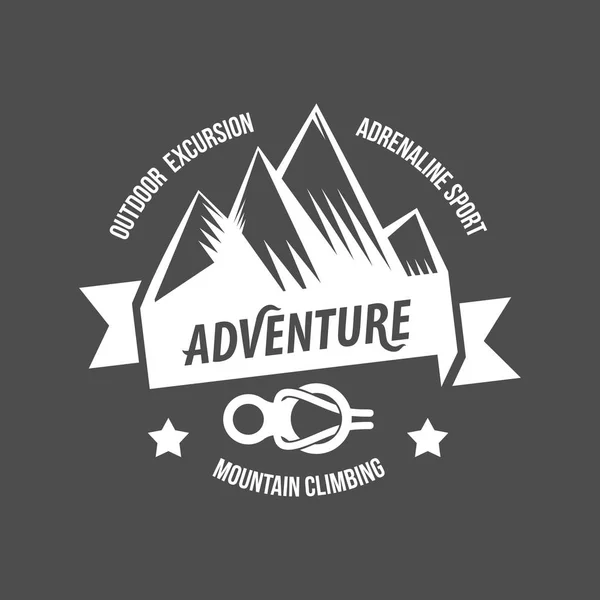 Vintage mountain explorer label — Stock Vector