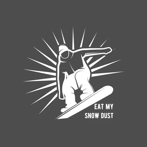 スノーボードのロゴ ラベル テンプレート — ストックベクタ