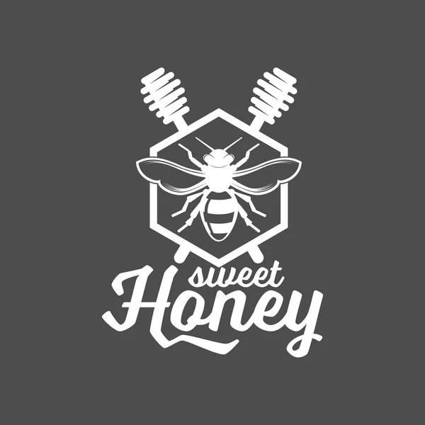 Εκλεκτής ποιότητας πλαίσιο με ετικέτα μέλι — Διανυσματικό Αρχείο