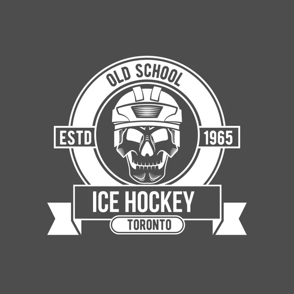 Etiqueta de hockey sobre hielo — Vector de stock