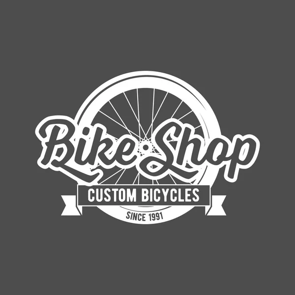 Logotipo moderno da loja de bicicletas — Vetor de Stock