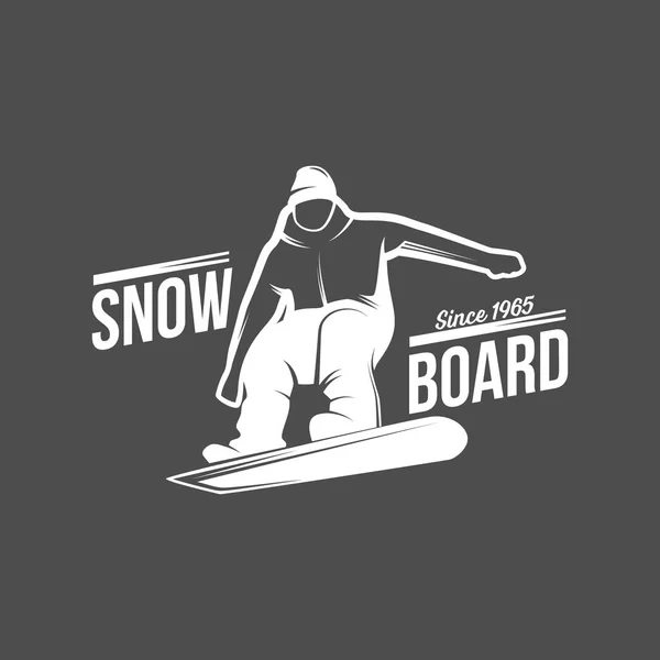 Шаблон логотипа сноуборда — стоковый вектор