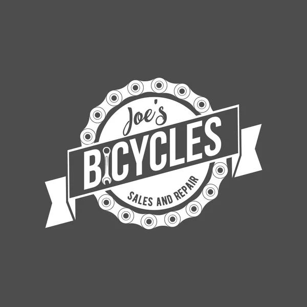 ヴィンテージ自転車ショップのロゴ — ストックベクタ