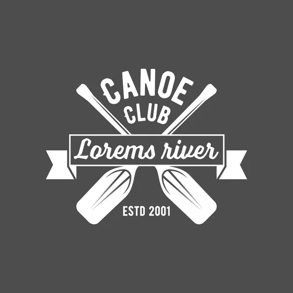 Logo canoa vintage — Vettoriale Stock