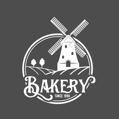 Vintage retro fırın logosu 