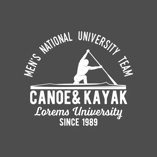 Icona della canoa vintage — Vettoriale Stock