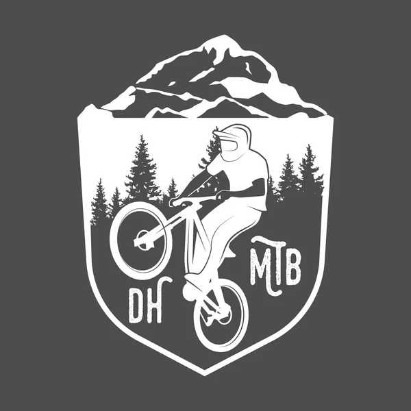 Badges de vélo de montagne — Image vectorielle