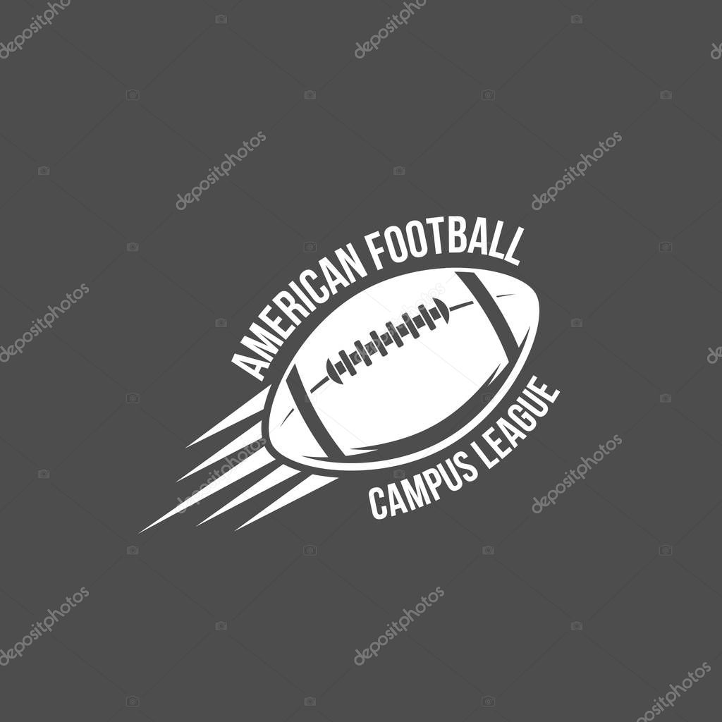 American football label, emblem and design elements
