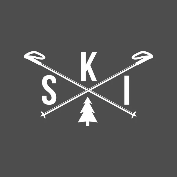 Vintage ski etiketten — Stockvector