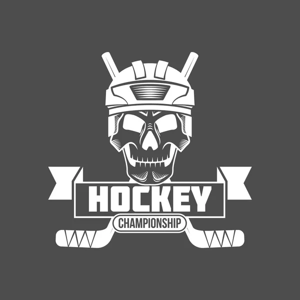 Diseño del logotipo de hockey — Archivo Imágenes Vectoriales