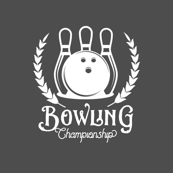 Emblème de bowling et éléments de design — Image vectorielle