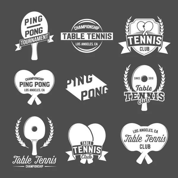 Masa Tenisi ping pong Amblemler kümesi