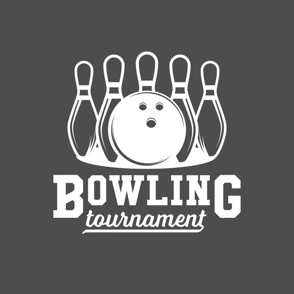 Bowling logo en badge — Stockvector