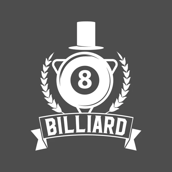 Vintage billiard label — Stock Vector