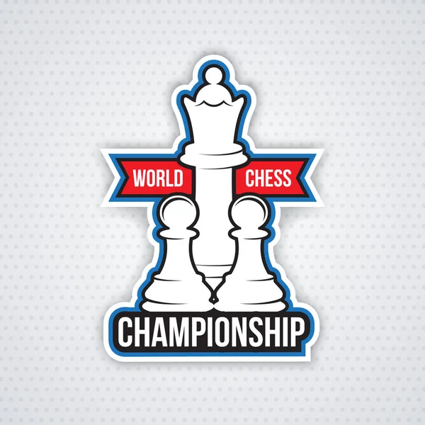 チェス カップのロゴやエンブレムのテンプレート — ストックベクタ