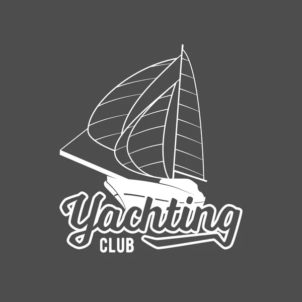 Odznaka Yacht club — Wektor stockowy