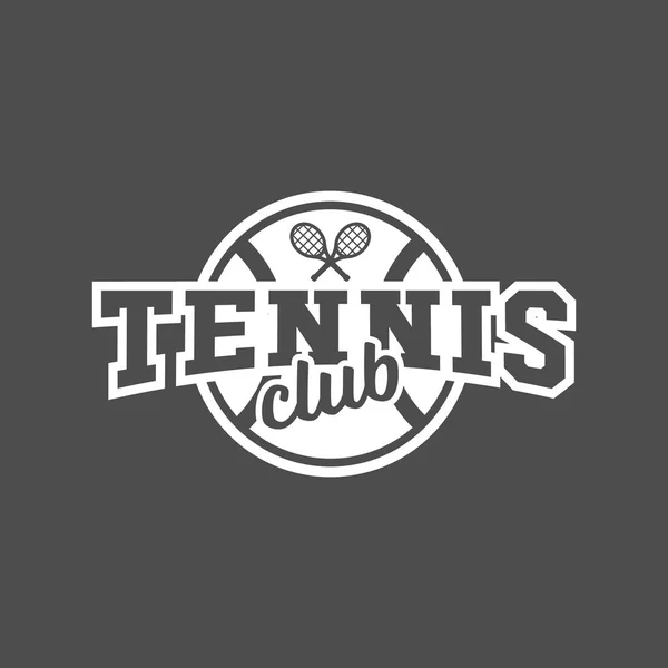 Plantilla Logotipo Insignia Tenis Emblema Del Club — Vector de stock