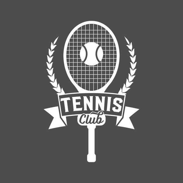 tennis badge logotype template. Club emblem.