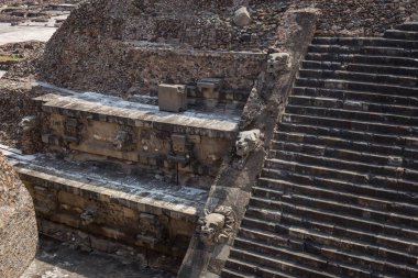 Merkezi Meksika Teotihuacan Aztek Harabeleri.