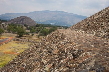 Merkezi Meksika Teotihuacan Aztek Harabeleri.