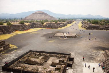 Merkezi Meksika Teotihuacan Aztek Harabeleri.