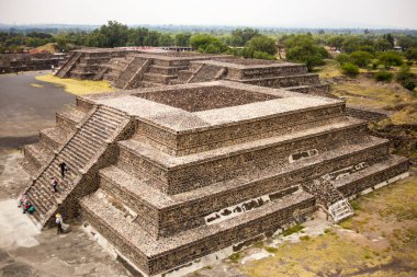 Merkezi Meksika Teotihuacan Aztek Harabeleri.