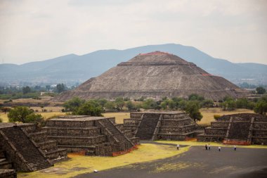 Merkezi Meksika Teotihuacan Aztek Harabeleri.