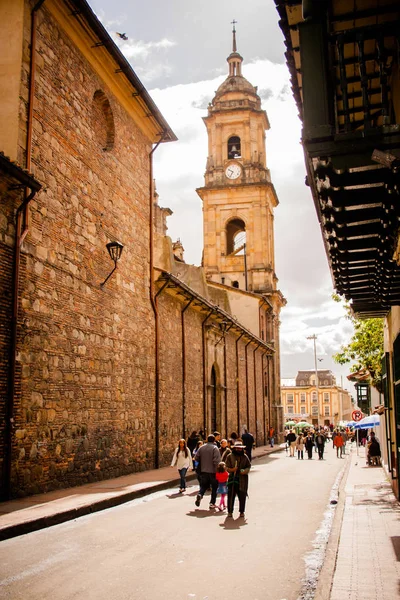 Katedrála Bogotě Kolumbii Candelaria — Stock fotografie