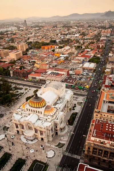 Una Vista Aérea Ciudad México Palacio Bellas Artes — Foto de Stock