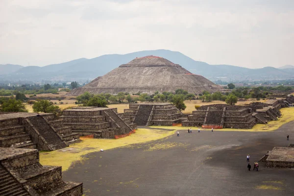 Развалины Теотиуаканских Ацтеков Центральной Части Мексики — стоковое фото