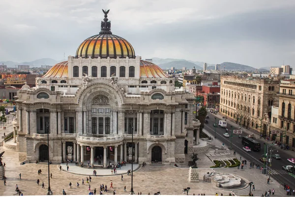 Palacio Fachada Bellas Artes Centro Ciudad Capital México — Foto de Stock