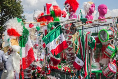 Bir Mexico dowtown Ulusal Sarayı arkada Meksika Bağımsızlık günü mal.