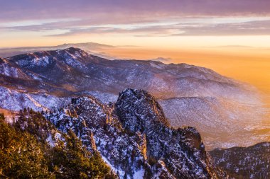 New Mexico, Albuquerque scenic mountain landscape shot at Sandia Peak National Park. clipart