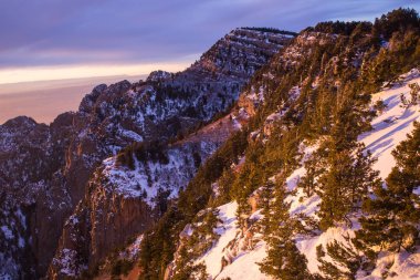 New Mexico, Albuquerque manzaralı dağ manzaralı Sandia Peak Ulusal Parkı.