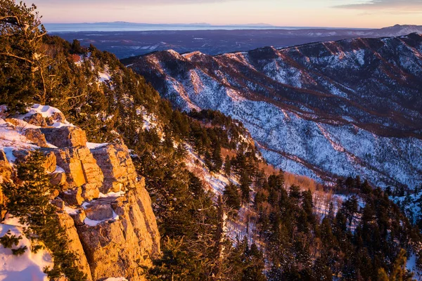 Mexikó Albuquerque Festői Hegyi Táj Forgatott Sandia Peak Nemzeti Park — Stock Fotó