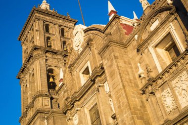 Puebla, Meksika 'daki katedral cephesi