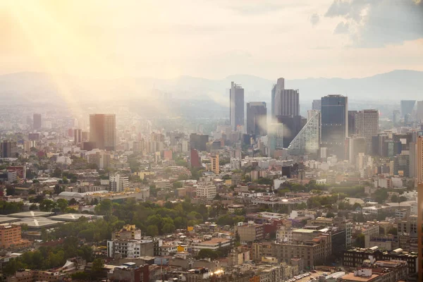 Вигляд з повітря на місто Мексіко. — стокове фото